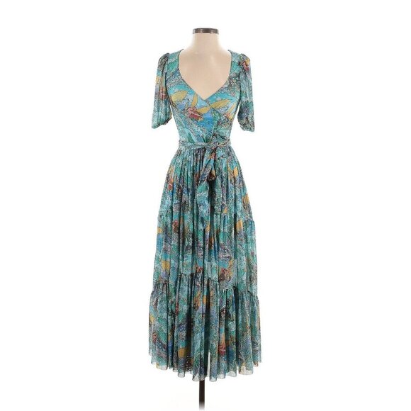 Blackmilk Dresses & Skirts - NWT BlackMilk Mermagic Mermaid Fairy Wrap Midaxi Mesh Tiered Midi Dress XS